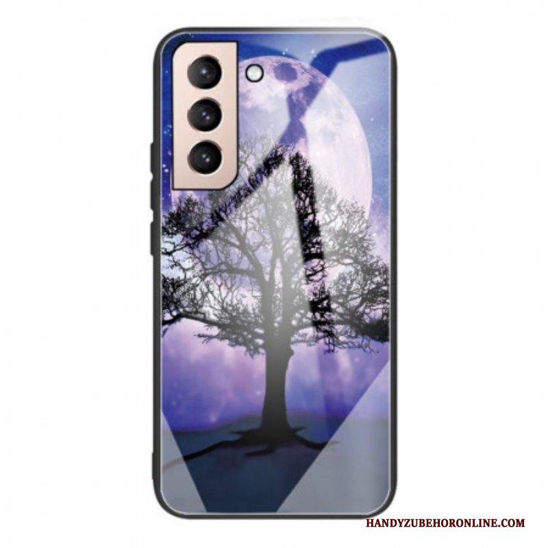 Cover Samsung Galaxy S22 Plus 5G Vetro Temperato Dell'albero Del Mondo