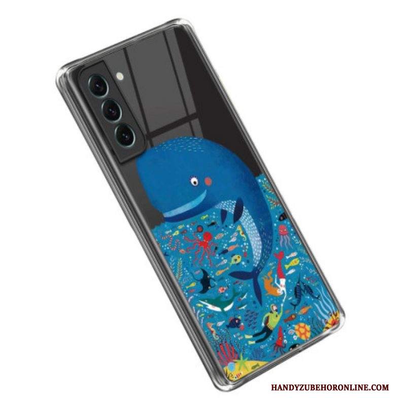 Cover Samsung Galaxy S23 5G Balena Trasparente