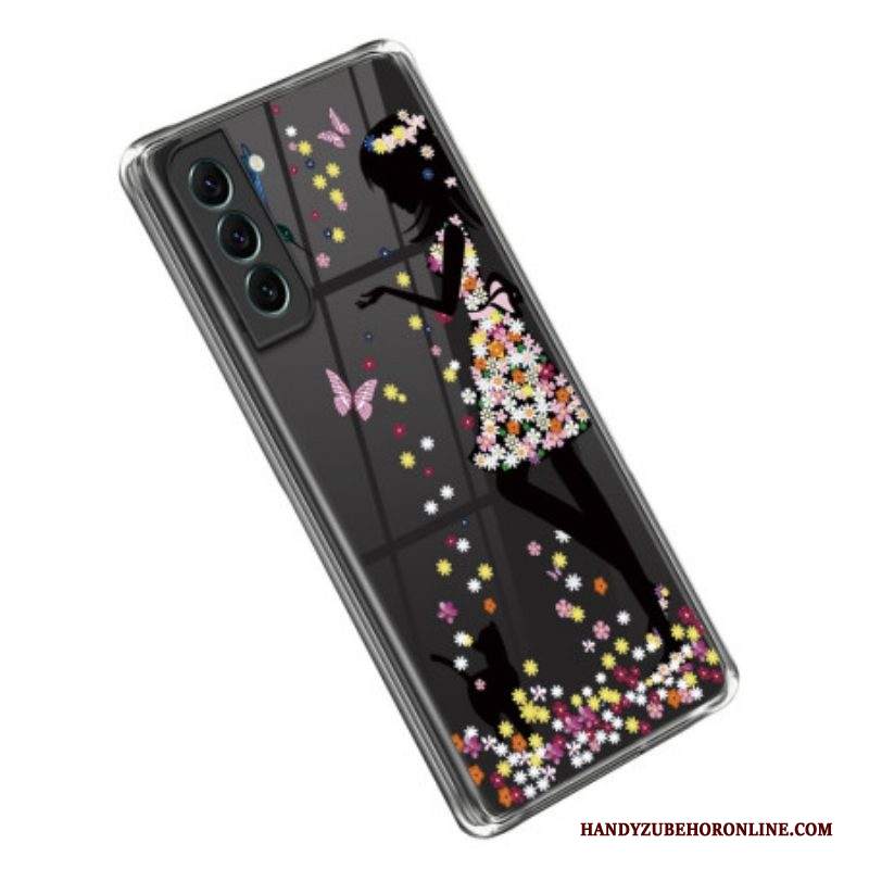 Cover Samsung Galaxy S23 5G Ragazza Di Fiore Senza Cuciture
