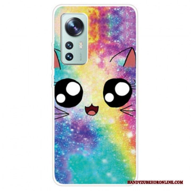 Cover Xiaomi 12 / 12X Cartone Animato Gatto In Silicone