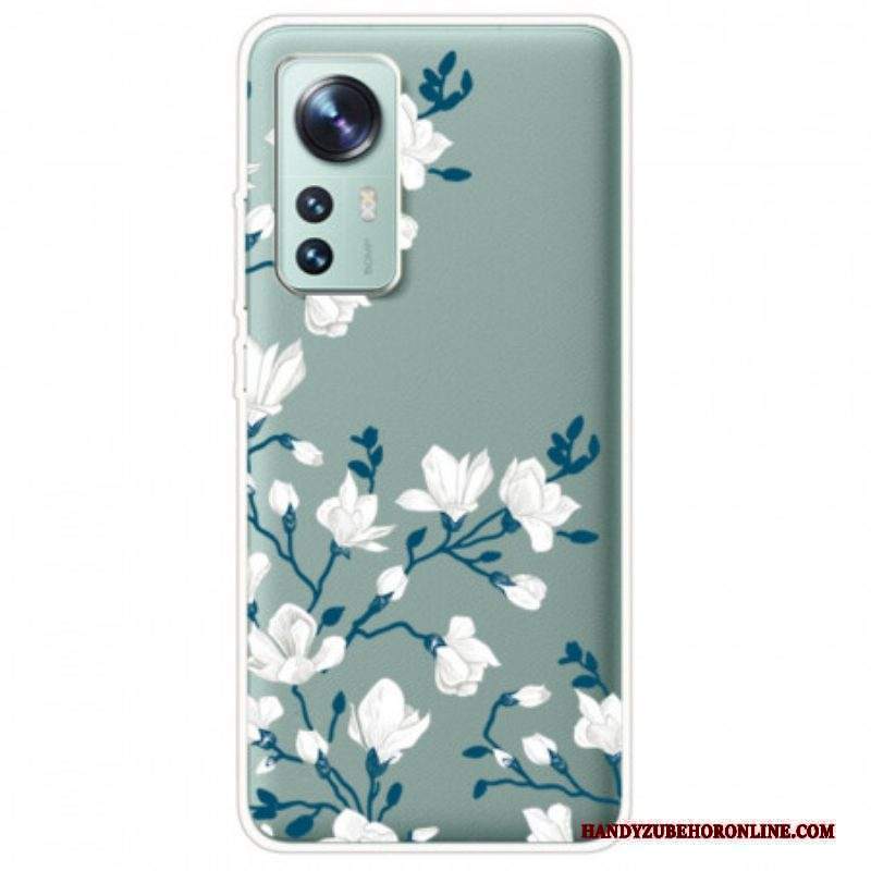 Cover Xiaomi 12 / 12X Fiori Bianchi