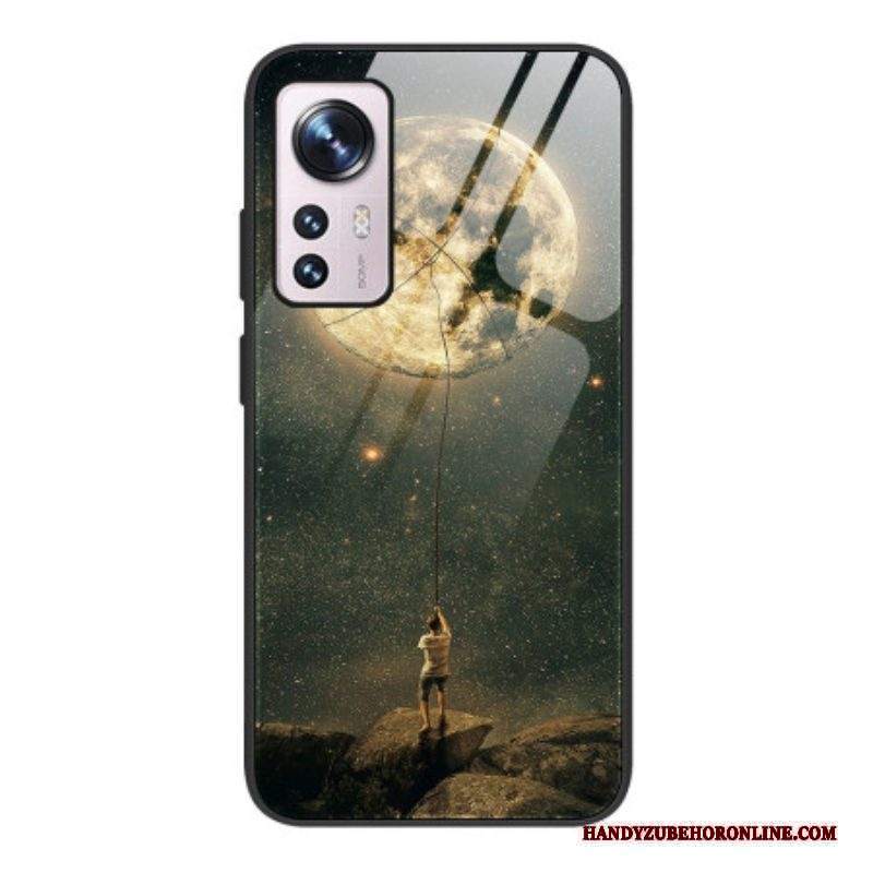Cover Xiaomi 12 / 12X Luna Uomo In Vetro Temperato