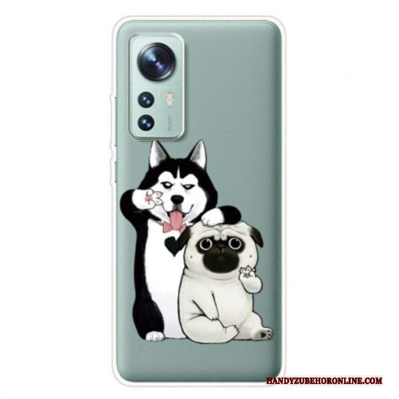 Cover Xiaomi 12 Pro Cani Divertenti In Silicone