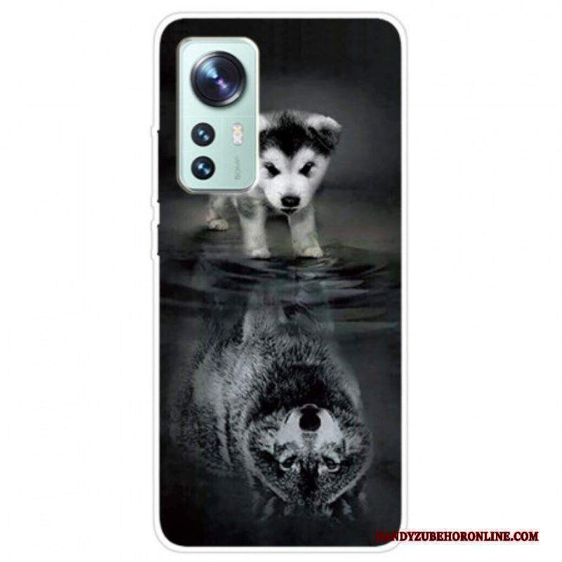 Cover Xiaomi 12 Pro Sogno Di Cucciolo Di Silicone