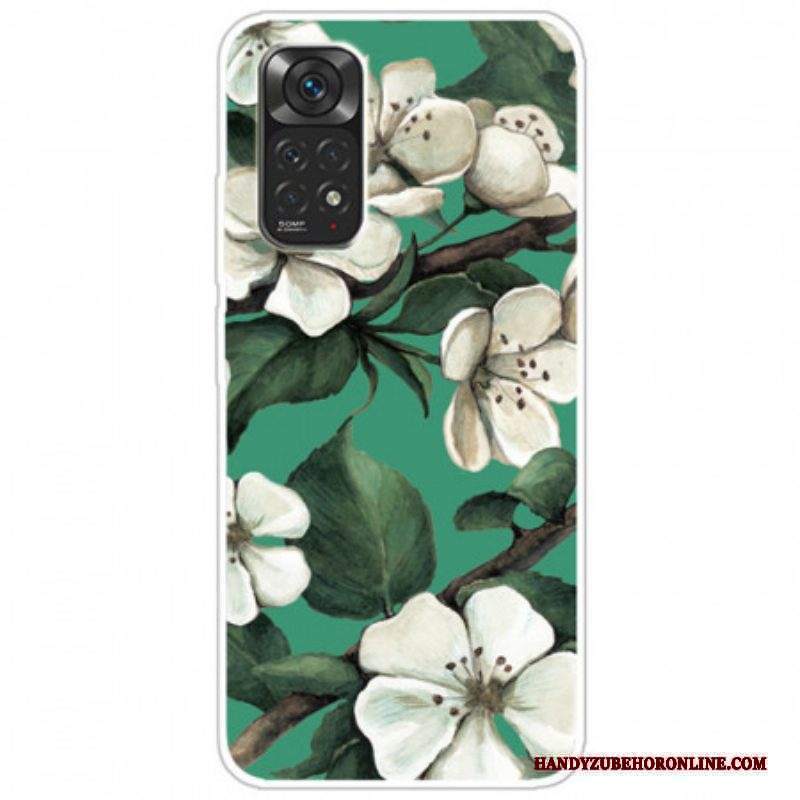 Cover Xiaomi Redmi Note 11 Pro / 11 Pro 5G Fiori Bianchi