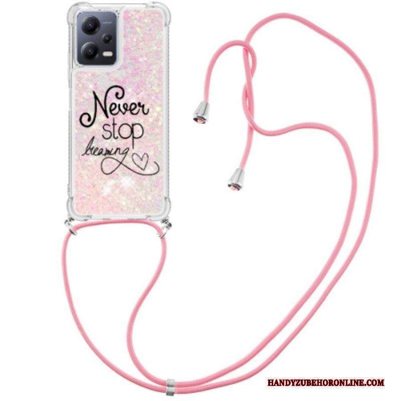 Cover Xiaomi Redmi Note 12 5G Never Stop Glitter Coulisse