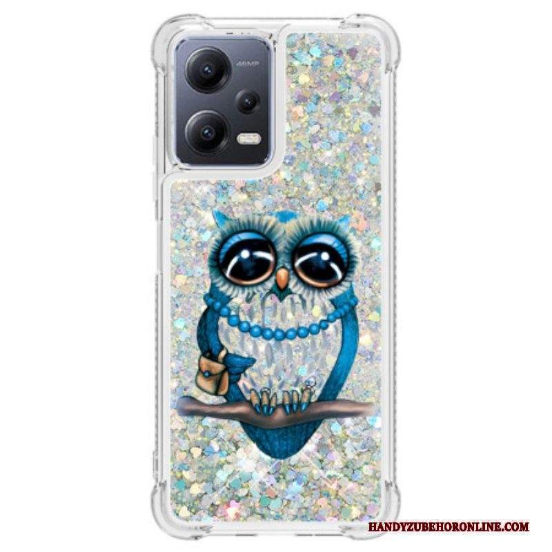 Cover Xiaomi Redmi Note 12 5G Paillettes Signorina Gufo