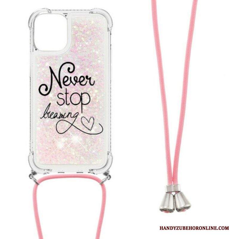 Cover iPhone 13 Mini Never Stop Glitter Coulisse