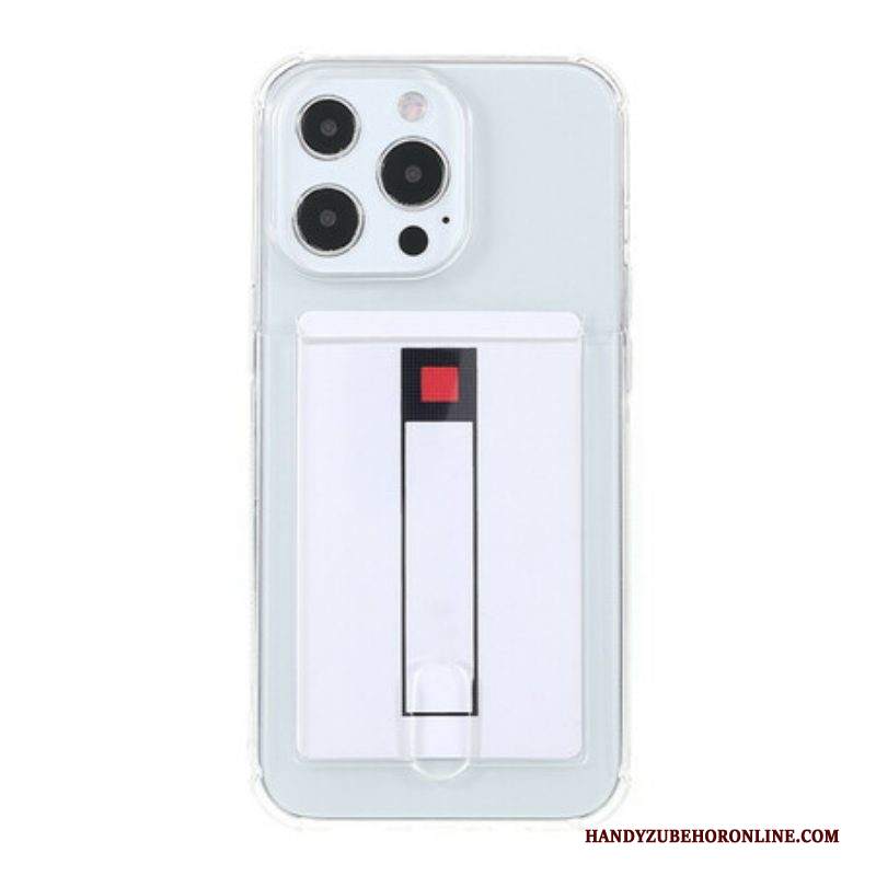 Cover iPhone 13 Pro Porta Carte Di Colore Trasparente