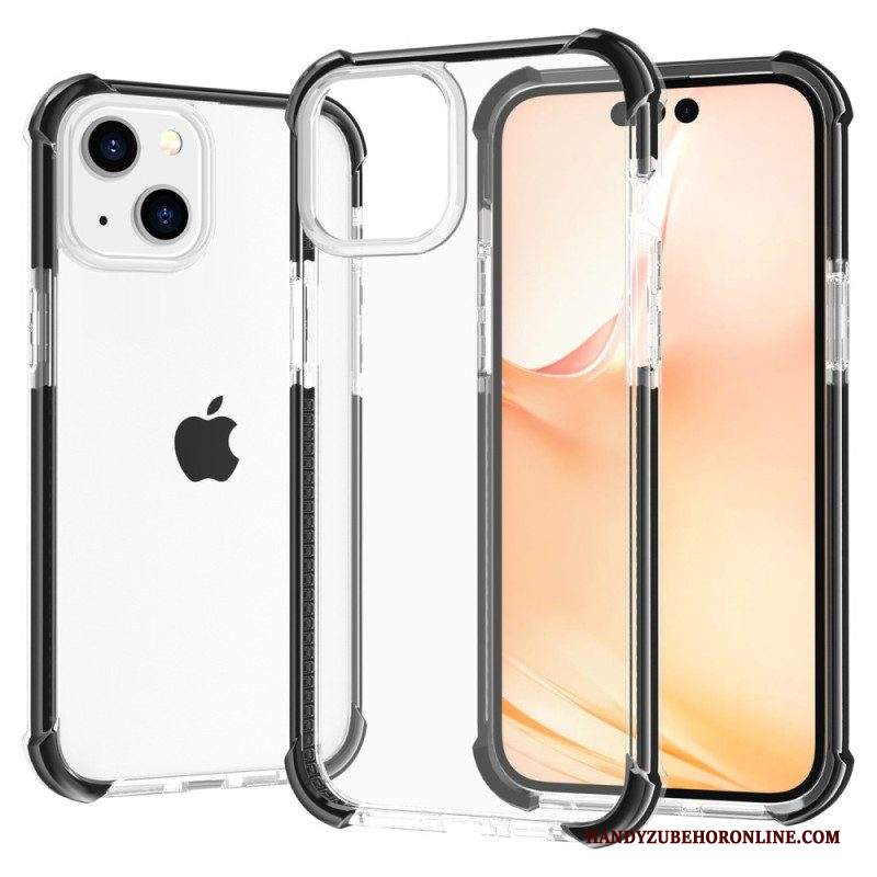 Cover iPhone 14 Bordi Colorati Trasparenti