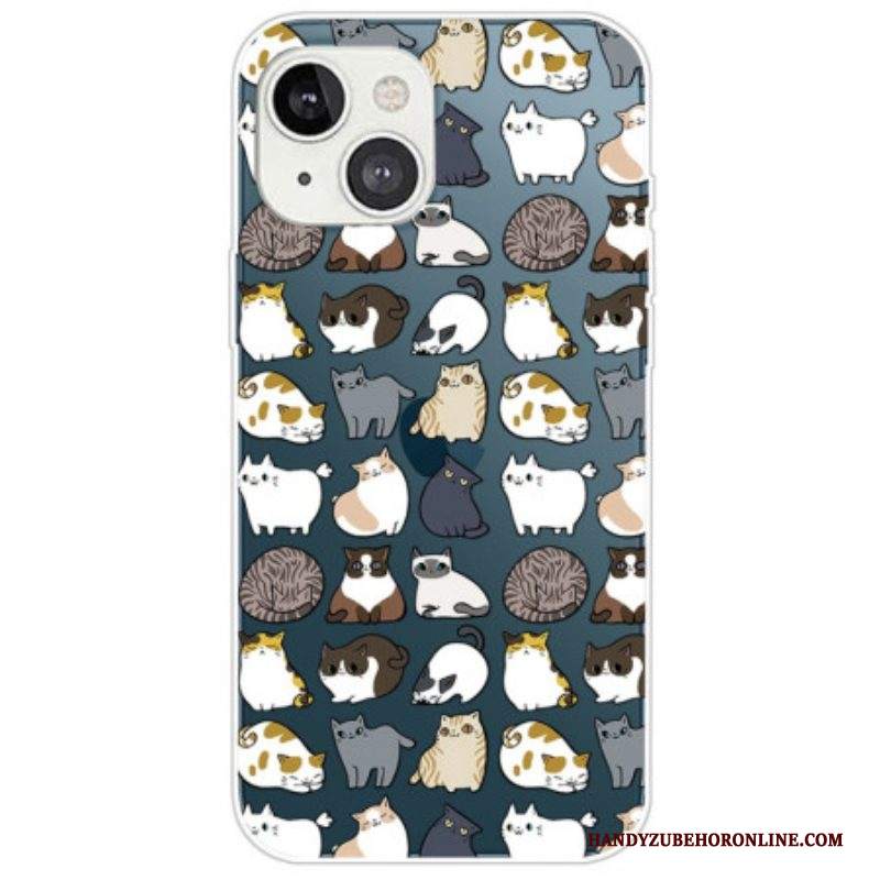 Cover iPhone 14 Plus Gatti Senza Soluzione Di Continuità
