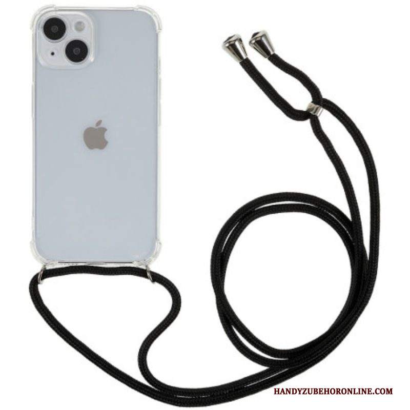 Cover iPhone 14 Trasparente Con Cordoncino