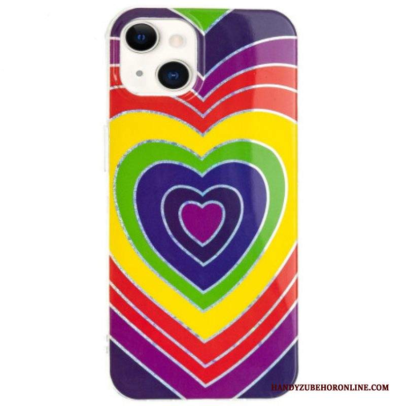 Cover iPhone 15 Plus Cuore Psichedelico
