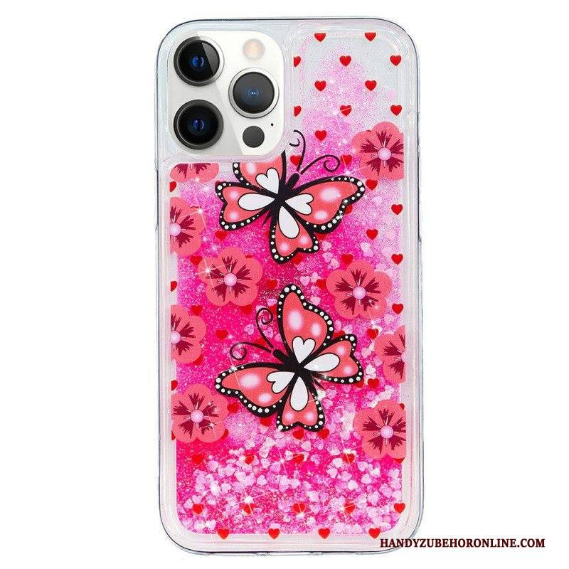 Cover iPhone 15 Pro Farfalle Glitterate