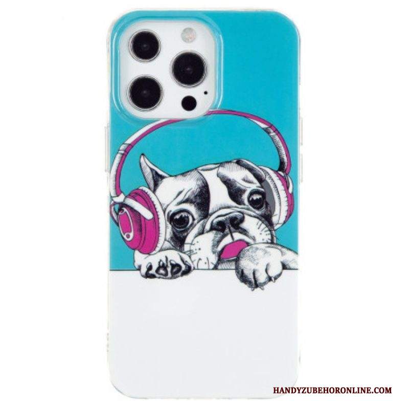 Cover iPhone 15 Pro Max Cane Fluorescente