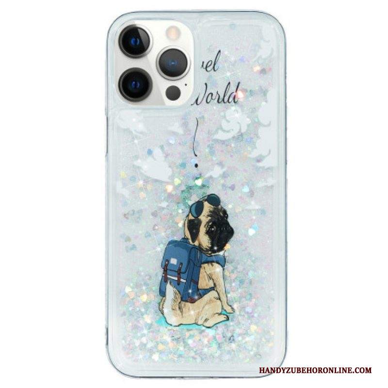 Cover iPhone 15 Pro Max Cane Glitterato