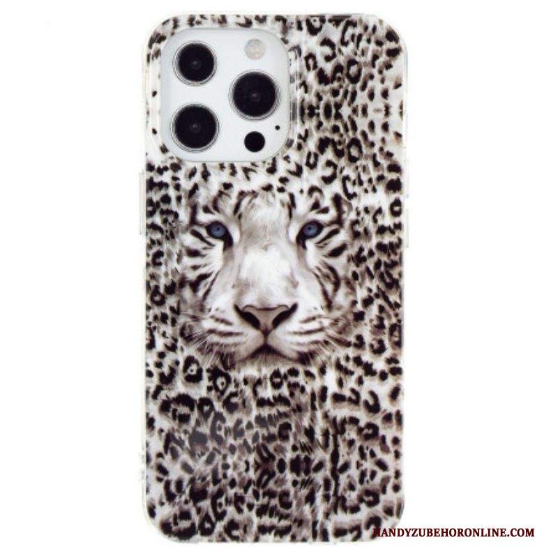 Cover iPhone 15 Pro Max Leopardo Fluorescente