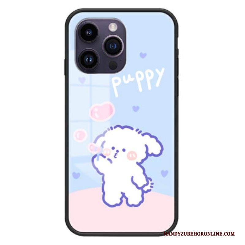 Cover iPhone 15 Pro Max Vetro Temperato Bubble Dog
