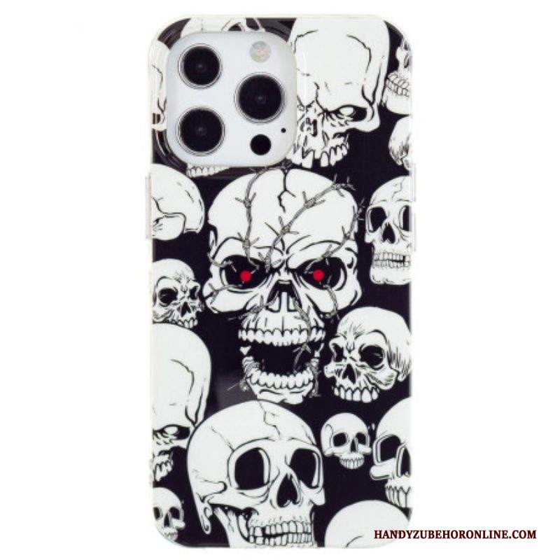Cover iPhone 15 Pro Teschio Fluorescente