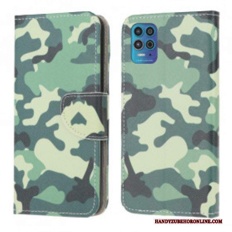 Custodia A Portafoglio Moto G100 Camuffamento Militare