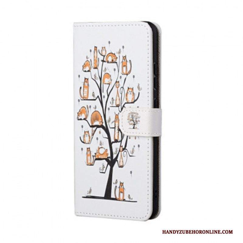 Custodia A Portafoglio Samsung Galaxy A13 5G / A04s / 04s Funky Cats Strappy