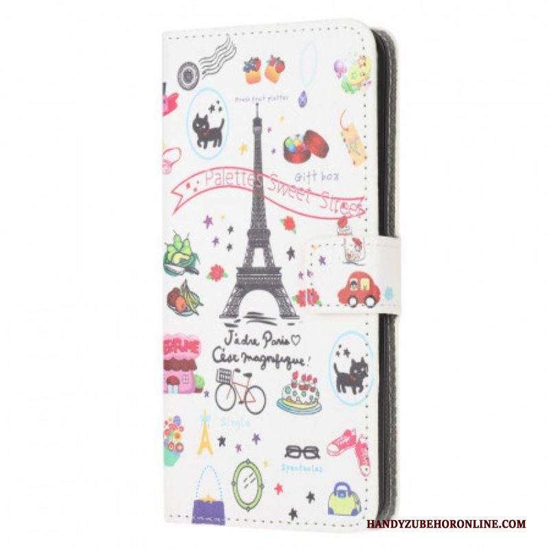 Custodia A Portafoglio Samsung Galaxy M53 5G Mi Piace Parigi