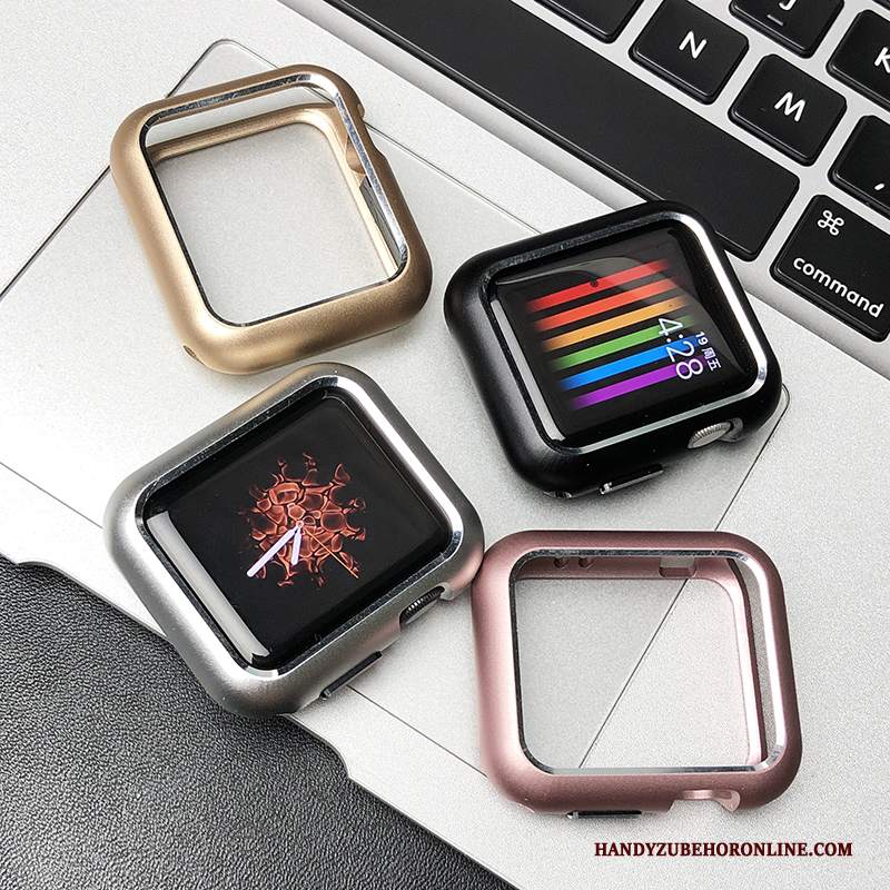 Custodia Apple Watch Series 3 Protezione Tutto Incluso Metallo, Cover Apple Watch Series 3 Magnetico Oro
