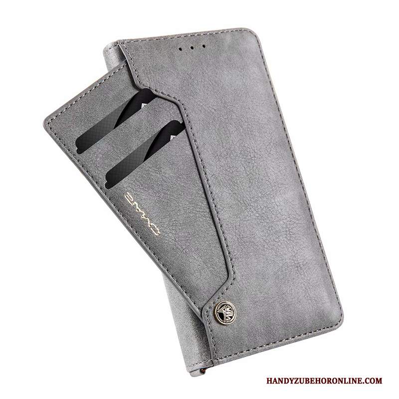 Custodia Honor 20 Pro Pelle Telefono Anti-caduta, Cover Honor 20 Pro Folio Grigio Carta