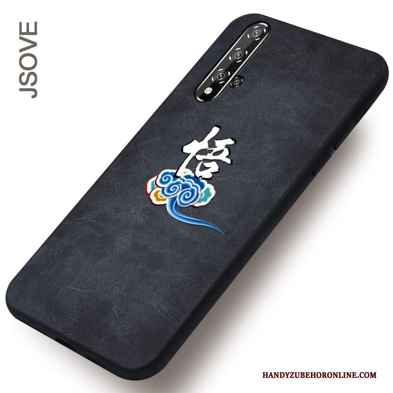 Custodia Honor 20 Protezione Arte Net Red, Cover Honor 20 Goffratura Nero Di Personalità