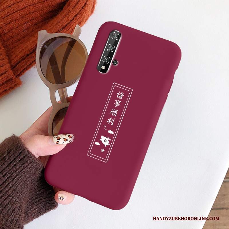 Custodia Honor 20 Protezione Macchiati Rosso, Cover Honor 20 Moda Marchio Di Tendenza Semplici