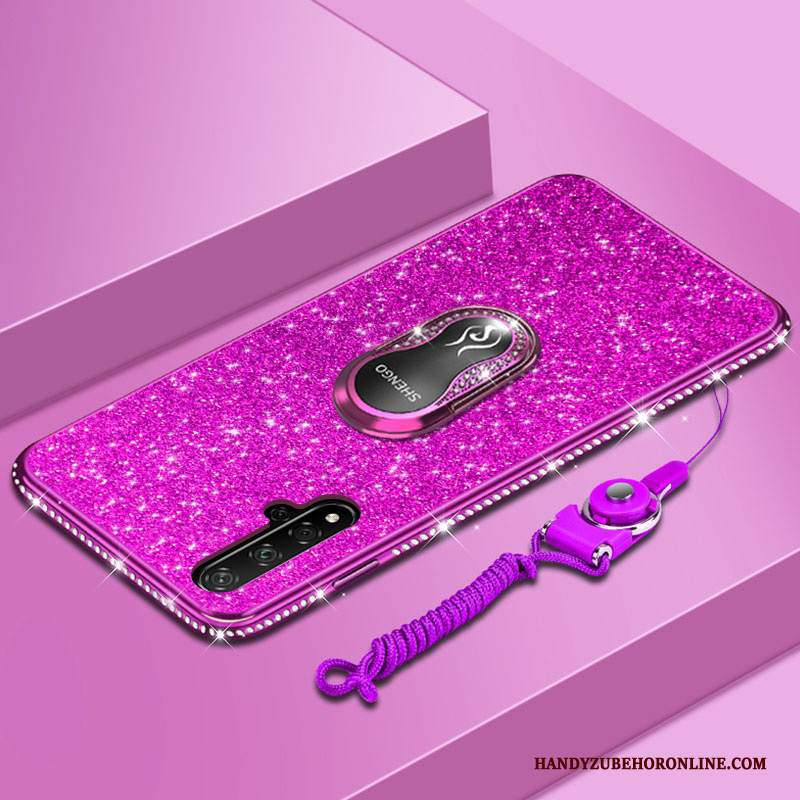 Custodia Honor 20 Silicone Panno Morbido, Cover Honor 20 Protezione Telefono Porpora