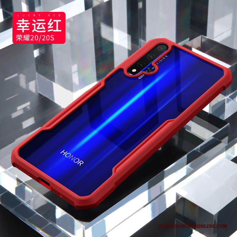 Custodia Honor 20 Silicone Reversibile Rosso, Cover Honor 20 Protezione Anti-caduta Sottile