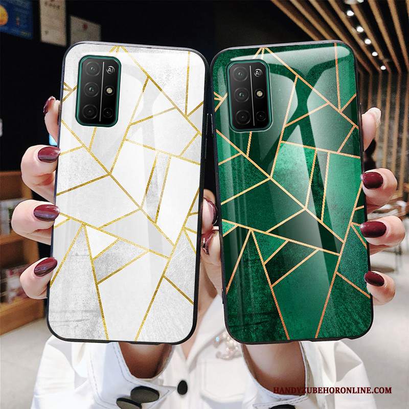 Custodia Honor 30s Colore Anti-caduta Verde, Cover Honor 30s Creativo Ornamenti Appesi Geometria
