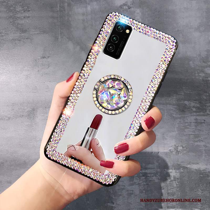 Custodia Honor View30 Moda Lusso Bianco, Cover Honor View30 Con Strass Tendenza