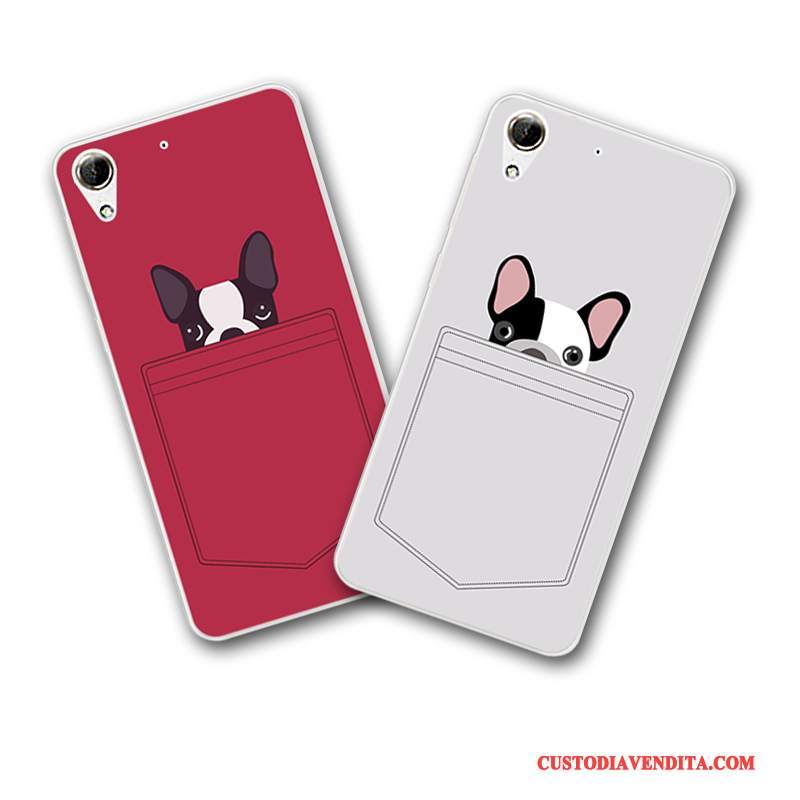 Custodia Htc Desire 728 Cartone Animato Telefono Anti-caduta, Cover Htc Desire 728 Protezione Tutto Incluso Rosso