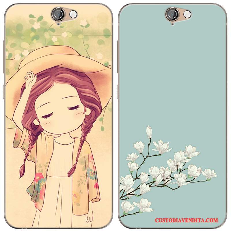 Custodia Htc One A9 Colore Tutto Incluso Morbido, Cover Htc One A9 Protezione Fresco Blu