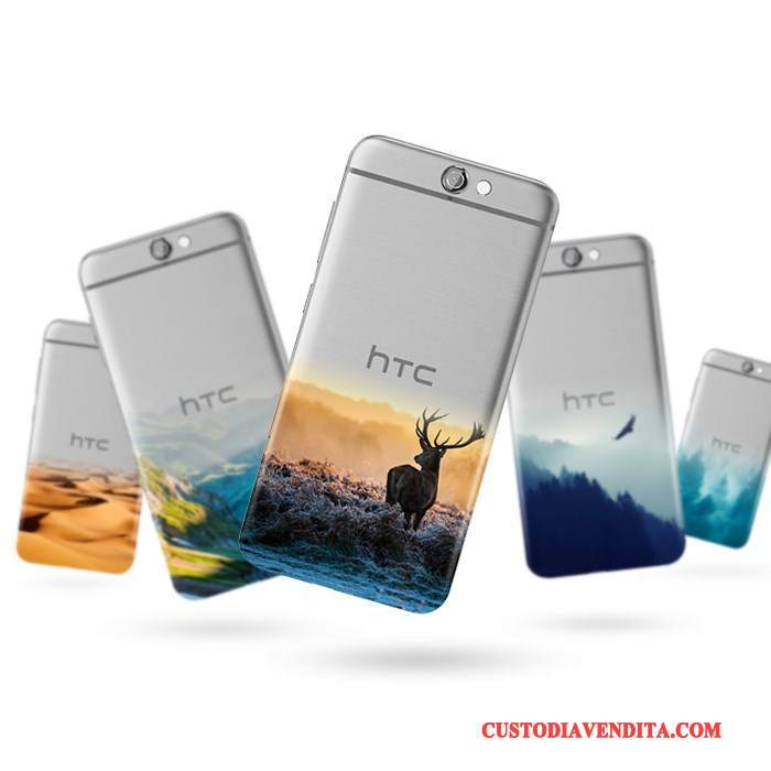 Custodia Htc One A9 Goffratura Nuovo Sottile, Cover Htc One A9 Protezione Macchiati Trasparente