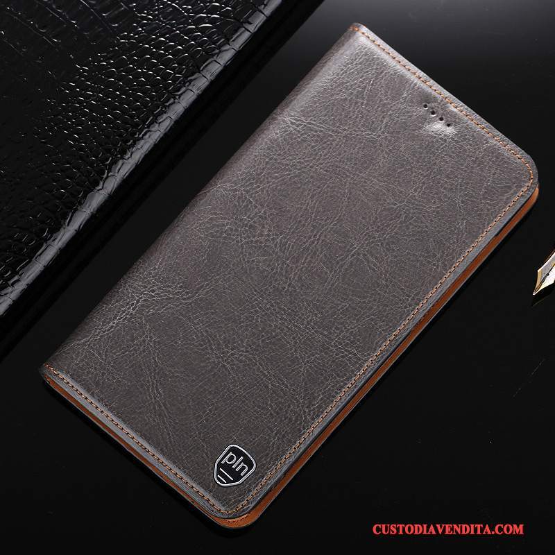 Custodia Htc One A9 Pelle Anti-caduta Grigio, Cover Htc One A9 Protezione Telefono