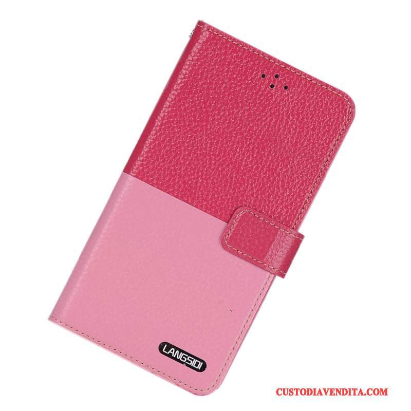 Custodia Htc One M7 Protezione Rosa Anti-caduta, Cover Htc One M7 Pelle Telefono Semplici