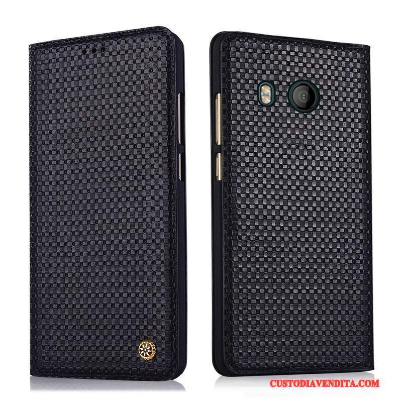 Custodia Htc U11 Pelle Telefono Mucca, Cover Htc U11 Protezione Nero