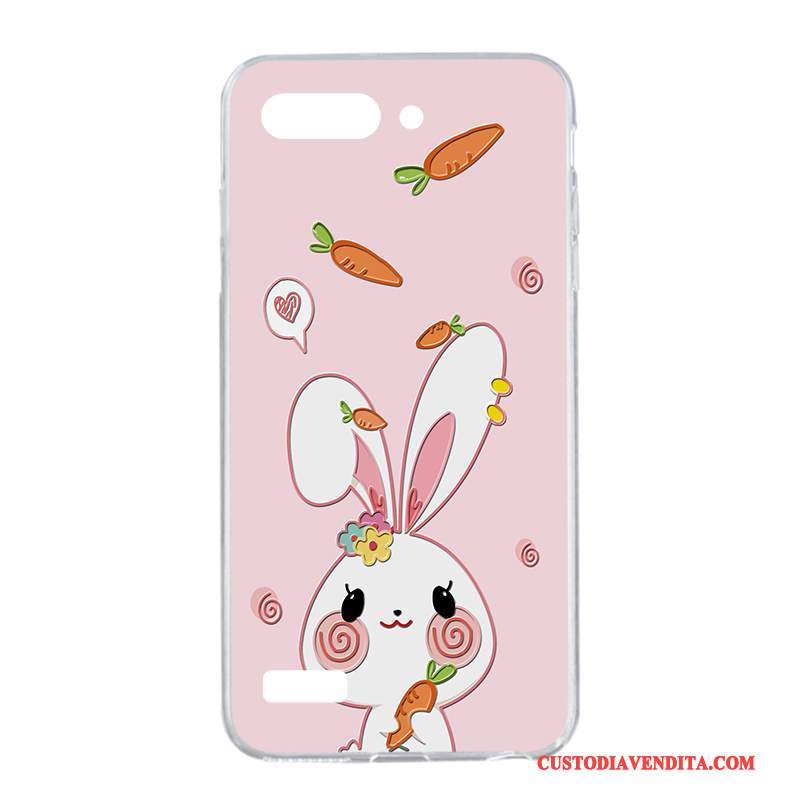 Custodia Huawei Ascend G6 Cartone Animato Nuovo Difficile, Cover Huawei Ascend G6 Goffratura Rosa Anti-caduta