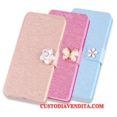 Custodia Huawei Ascend G6 Pelle Supportotelefono, Cover Huawei Ascend G6 Folio Carta