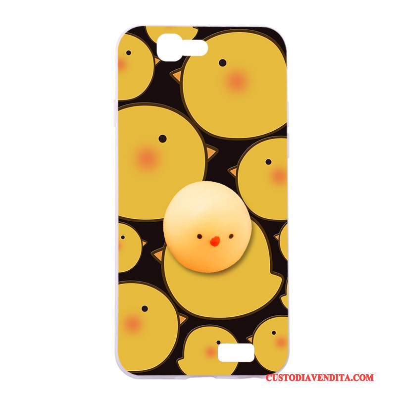 Custodia Huawei Ascend G7 Silicone Telefono Giallo, Cover Huawei Ascend G7 Protezione Morbido Tutto Incluso