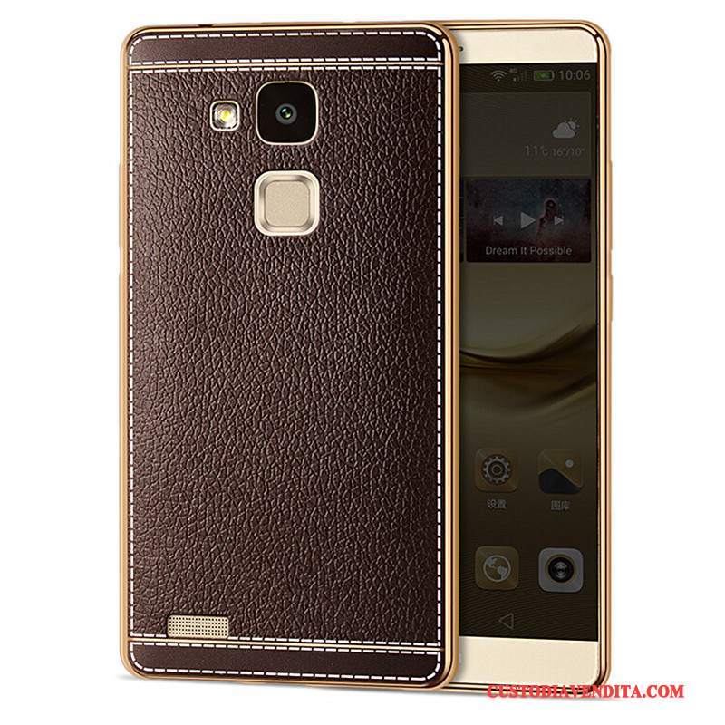 Custodia Huawei Ascend Mate 7 Pelle Placcatura Modello, Cover Huawei Ascend Mate 7 Silicone Morbido