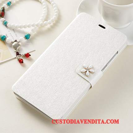 Custodia Huawei G9 Lite Pelle Bianco Gioventù, Cover Huawei G9 Lite Folio Telefono