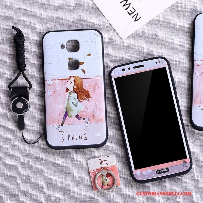 Custodia Huawei G9 Plus Silicone Rosa Morbido, Cover Huawei G9 Plus Protezione Anti-caduta Pellicola Protettiva