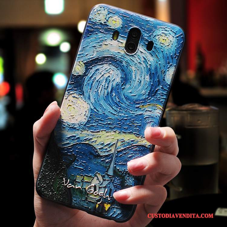 Custodia Huawei Mate 10 Creativo Blu Di Personalità, Cover Huawei Mate 10 Silicone Morbido Anti-caduta