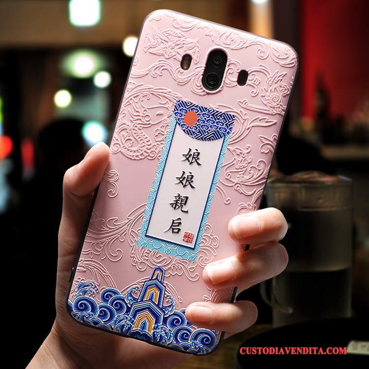 Custodia Huawei Mate 10 Creativo Morbido Amanti, Cover Huawei Mate 10 Silicone Rosa Tendenza