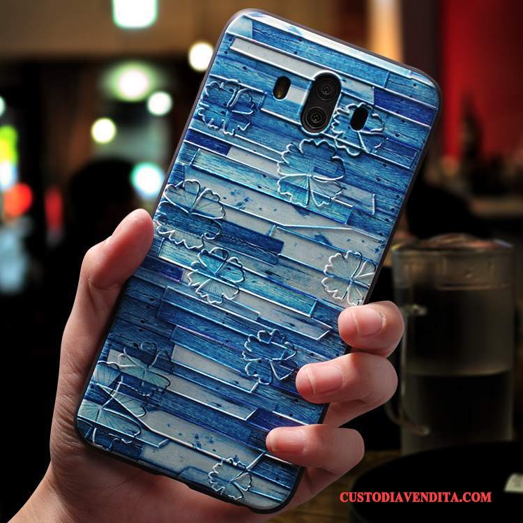 Custodia Huawei Mate 10 Creativo Morbido Tendenza, Cover Huawei Mate 10 Silicone Blu Tutto Incluso