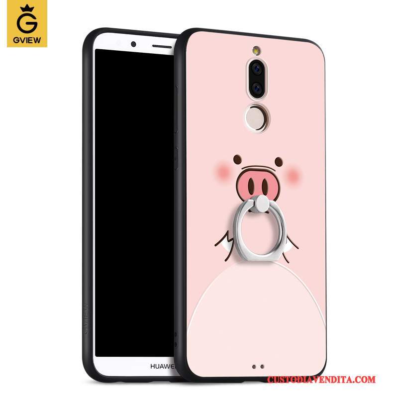 Custodia Huawei Mate 10 Lite Creativo Difficile Tutto Incluso, Cover Huawei Mate 10 Lite Silicone Rosa Macchiati